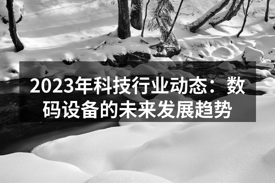 数码设备市场发展趋势